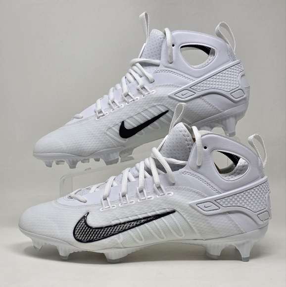 Nike Men’s Sz 9 Huarache 9 Elite LAX Lacrosse Cleats White/Black FD0088-101 New - Picture 3 of 10